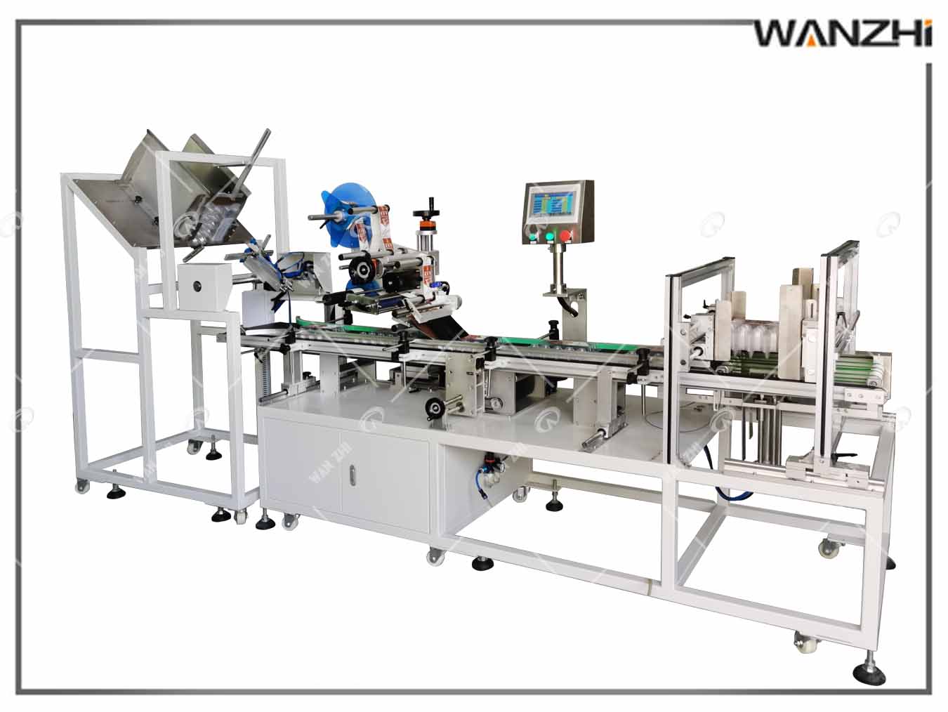 全（quán）自動上下料平麵貼（tiē）標機, 全自動雞蛋盒貼標機廠家, 全自動貼標機機械手自動上下料